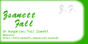 zsanett fall business card